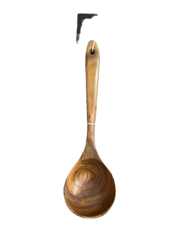 PREMIUM QUALITY SHENGYA WOODEN DEEP GRAVY LADDLE COOKING SPOON