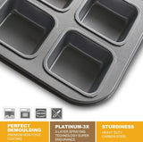 12 Slot Brownie Muffin Aluminium Non Stick Baking Tray - TheBawarchiKhana