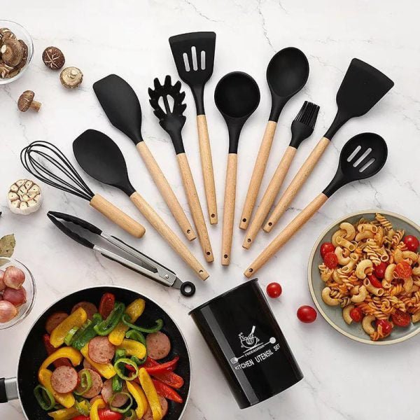 12PCS HIGH QUALITY SILICONE KITCHEN SET - TheBawarchiKhana