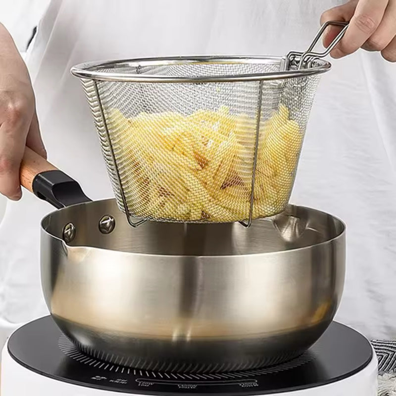 FRYING BASKET ANTI DEFORMED COLANDER BASKET FOLDABLE