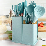 19Pcs Silicone Cooking and Knife Set With Board - TheBawarchiKhana