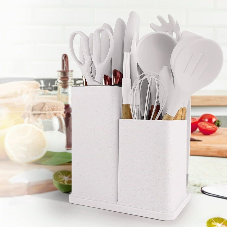 19Pcs Silicone Cooking and Knife Set With Board - TheBawarchiKhana