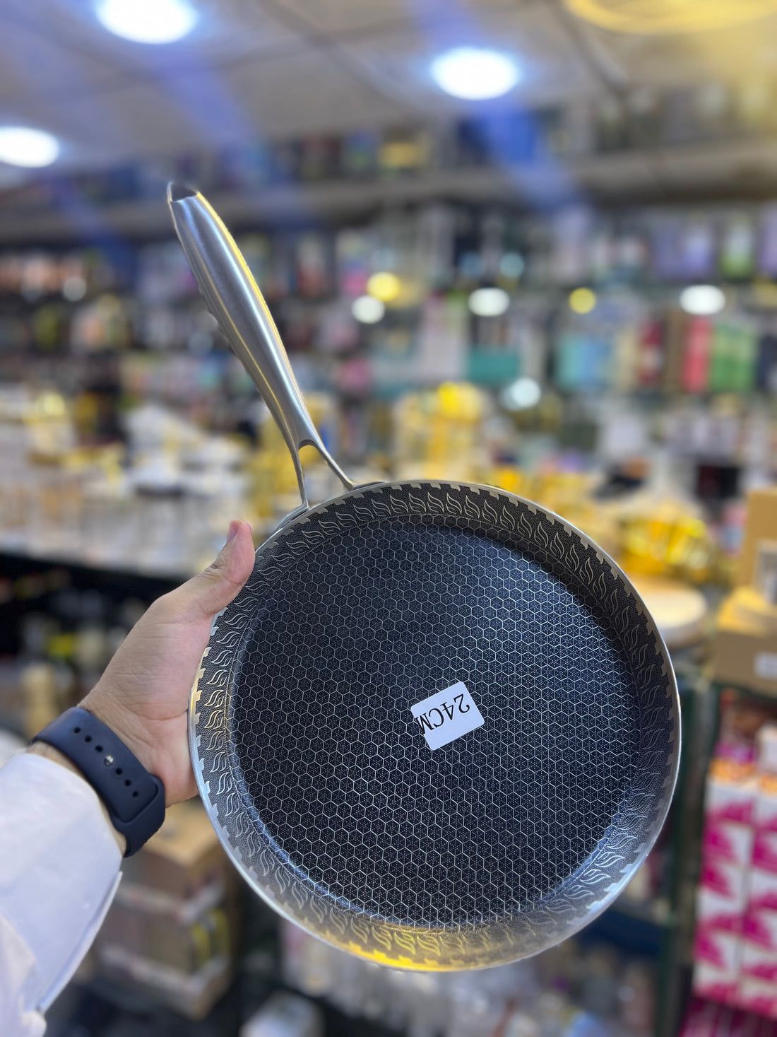 Laser Coated Honeycomb 316 Stainless Steel Frying Pan