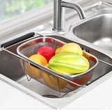 ADJUSTABLE OVER THE SINK STRAINER BASKET