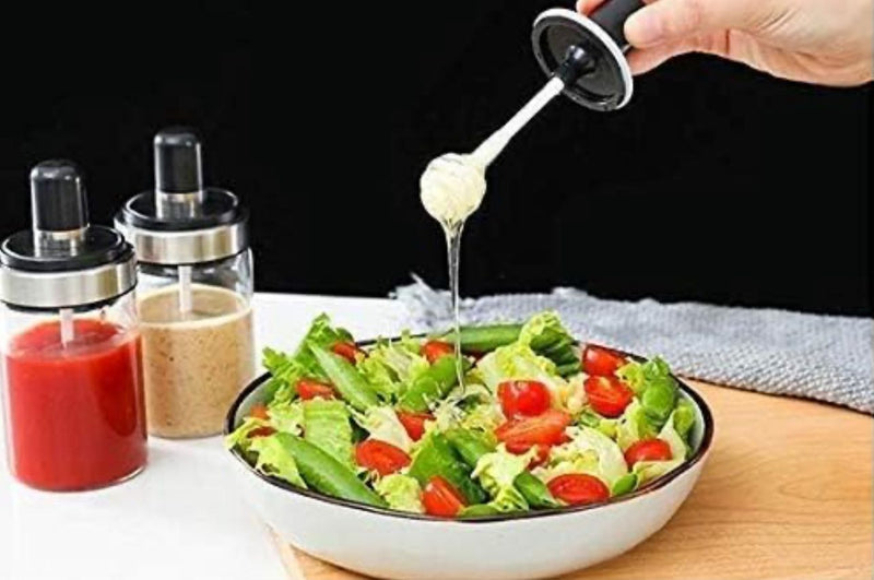 220ML Kitchen Glass Seasoning Bottle for Honey Dispenser - TheBawarchiKhana