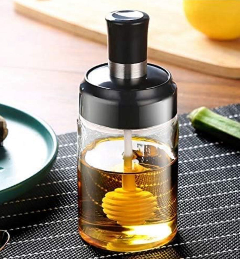 220ML Kitchen Glass Seasoning Bottle for Honey Dispenser - TheBawarchiKhana