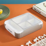 4 Compartments Airtight Bento Plastic BPA FREE Lunch Box With FORK and SPOON - TheBawarchiKhana