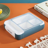 4 Compartments Airtight Bento Plastic BPA FREE Lunch Box With FORK and SPOON - TheBawarchiKhana