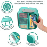 4 Compartments Bento Kids Lunch Box BPA FREE Airtight With Fork - TheBawarchiKhana