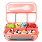 4 Compartments Bento Kids Lunch Box BPA FREE Airtight With Fork - TheBawarchiKhana