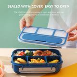 4 Compartments Bento Kids Lunch Box BPA FREE Airtight With Fork - TheBawarchiKhana