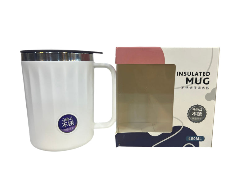 400ml Insulated Mug Stainless Steel Inside - TheBawarchiKhana