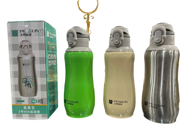 Penguin 600ML Stainless Steel Double Walled Vacuum Bottle