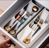 Plastic Drawer Cutlery Organizer Tray Kitchen Storage Holder Rack