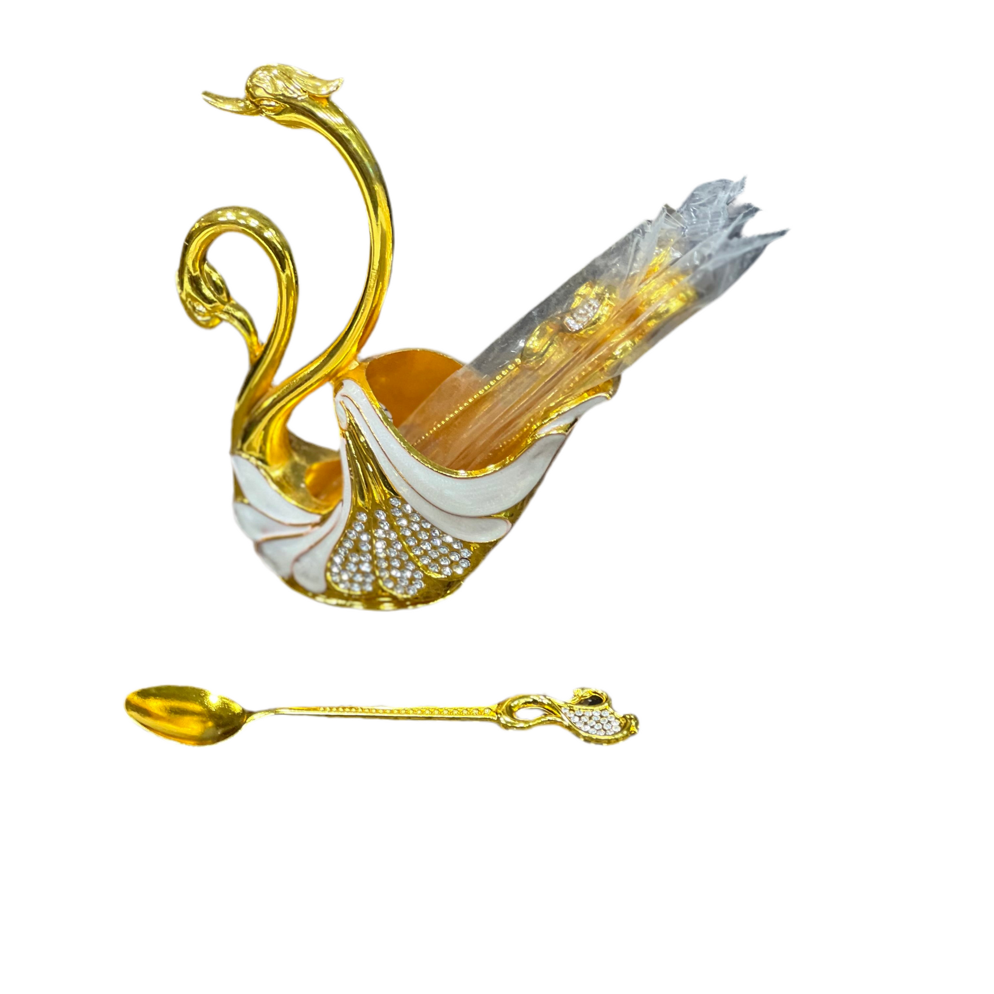 ELEGANT DESIGN SWAN SPOON SET