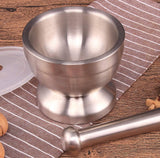 Stainless Steel Spice Pestle and Mortar Set - Durable, Ergonomic Design for Grinding Herbs, Spices and Pills