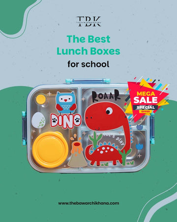 Insulated Leakproof Lunch Box With Small Container - 3 Compartment - Cartoon Printed 304 Stainless Steel