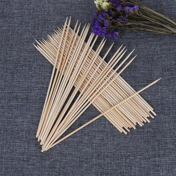 BBQ SKEWERS BAMBOO BBQ STICKS PACK OF 100PCS