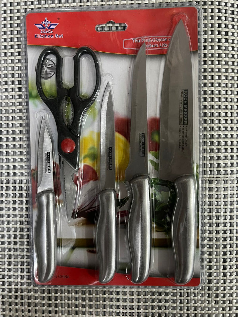 5 Pcs Stainless Steel Knife Set - TheBawarchiKhana