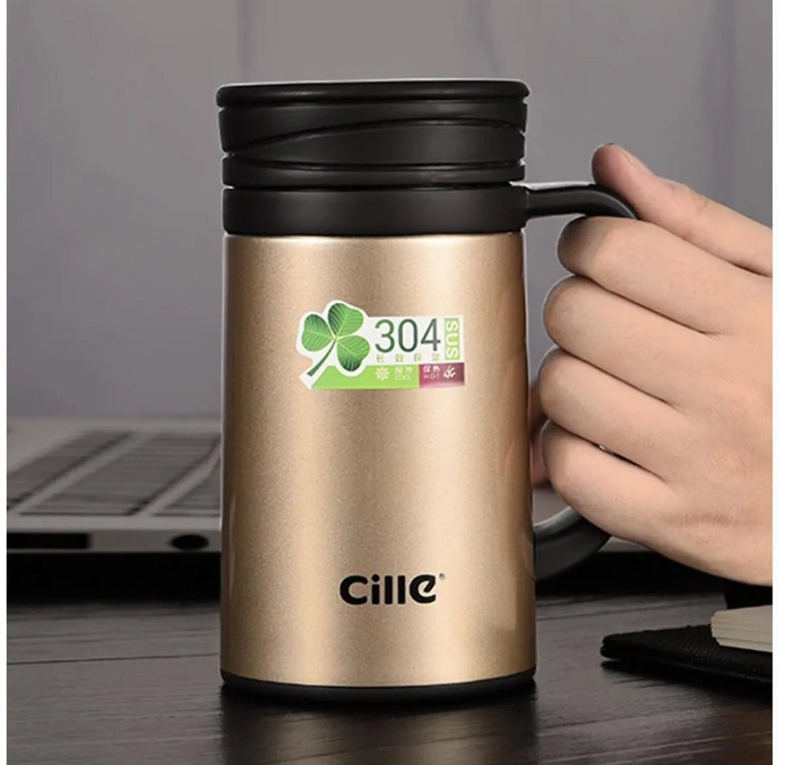 520ML CILLE DOUBLE WALLED HOT AND COLD MUG - TheBawarchiKhana