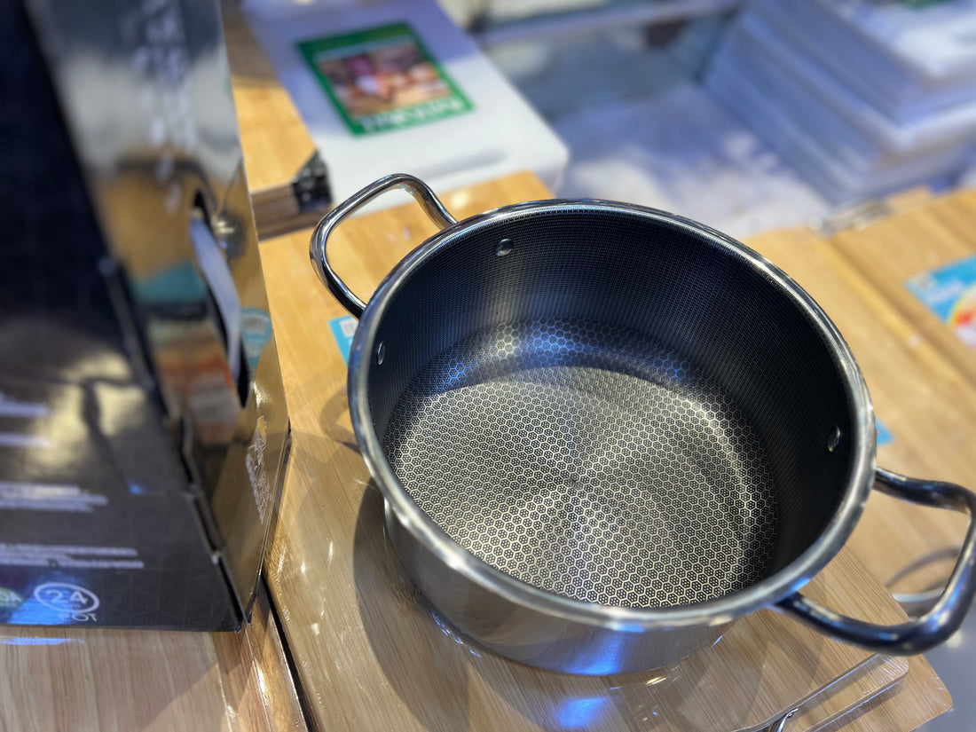 Laser Cut Honey Comb Deep Casserole 24cm With Lid 316 Stainless Steel