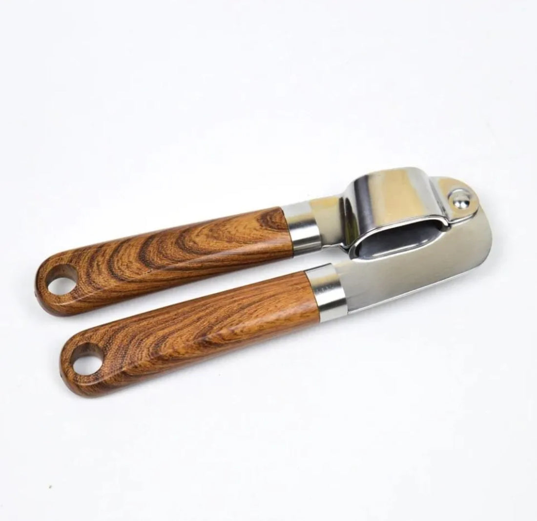 Shengya TopChoice Garlic Press Stainless Steel With Wood Handle 1050T