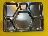 6 PORTIONS STAINLESS STEEL PLATTERS 304 - TheBawarchiKhana