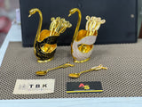 ELEGANT STYLE STAINLESS STEEL SWAN TEA SPOON SET