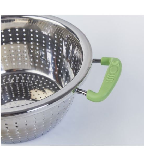Zenlo ZENLO STAINLESS STEEL STRAINERS COLOR HANDLE – TheBawarchiKhana