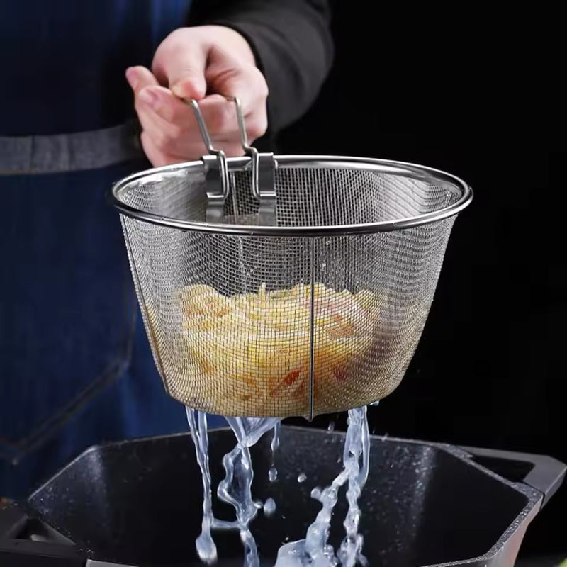 FRYING BASKET ANTI DEFORMED COLANDER BASKET FOLDABLE