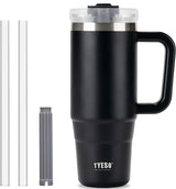 Tyeso Large Vacuum Insulated Coffee Cup 900ML Stainless Steel Thermal Flask Tumbler Water Bottle Ice Cool Car Cup