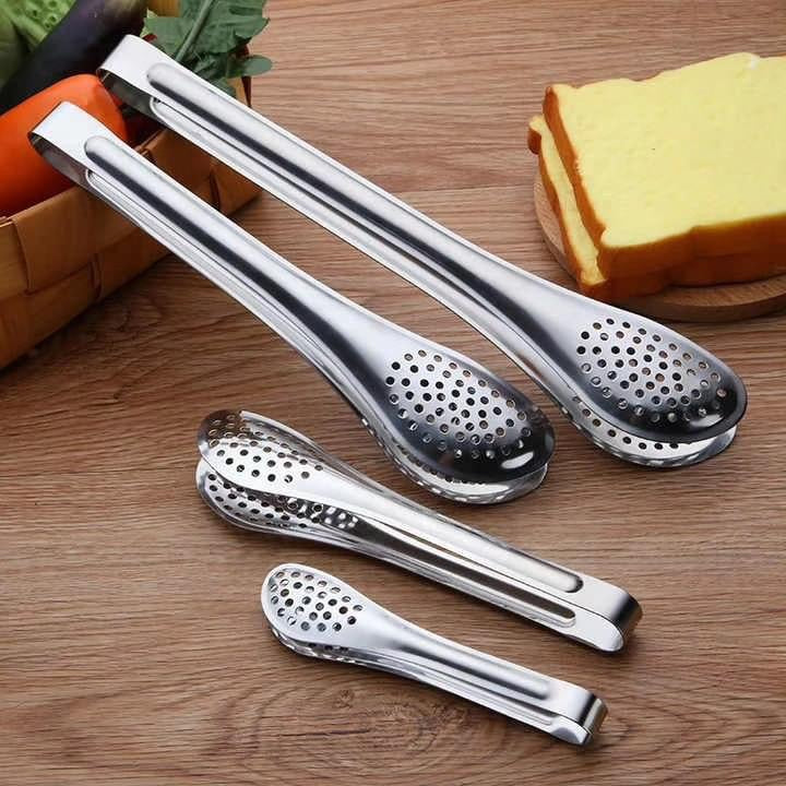 Stainless Steel Tongs With Holes Available in 3 Sizes