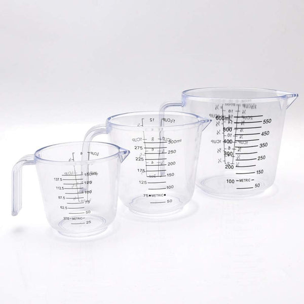 HIGH QUALITY DURABLE  ACRYLIC MEASURING CUP 300ML & 600ML