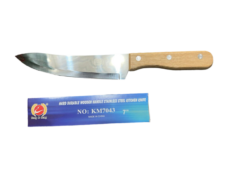 Hard Durable Wooden Handle Stainless Steel Kitchen Knife 7 Inch