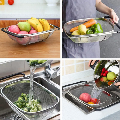 ADJUSTABLE OVER THE SINK STRAINER BASKET