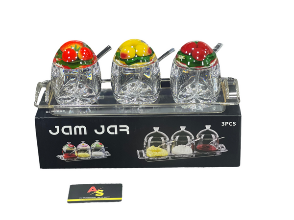 SET OF 3 HIGH QUALITY JAM JARS F1942S3