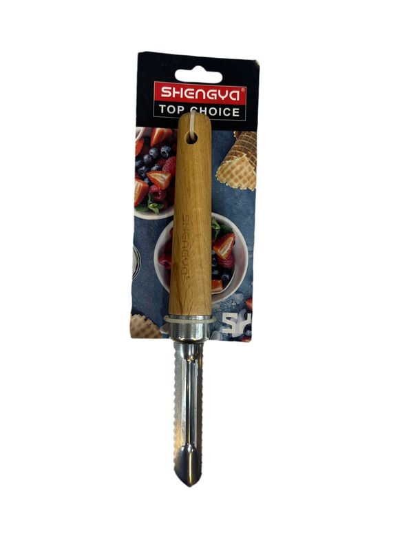 SHENGYA WOOD HANDLE POTATO PEELER