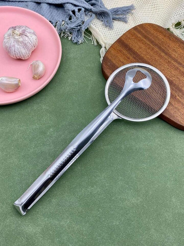 STAINLESS STEEL KITCHEN STRAINER LADLE FOR FRYING AND FILTERING OIL E6718