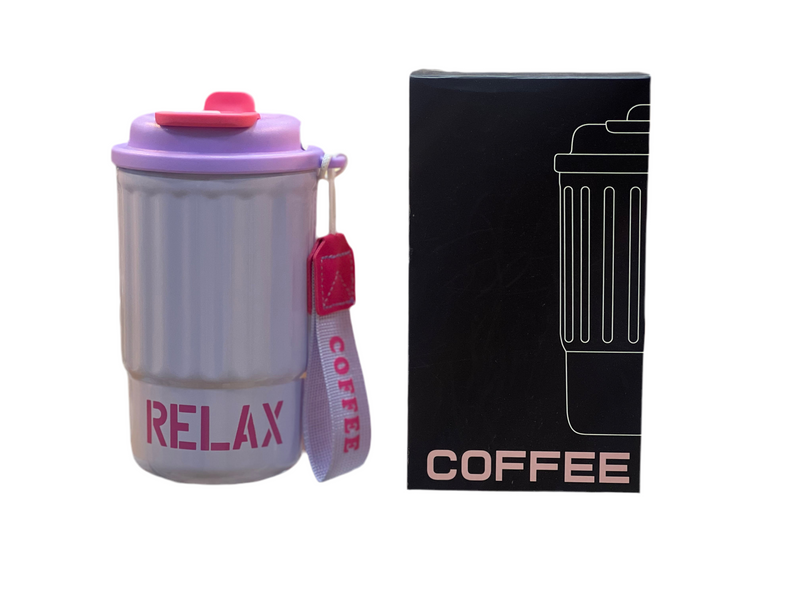 400ML DOUBLE DRINK COFFEE CUP 316 STAINLESS STEEL PORTABLE COFFEE MUG