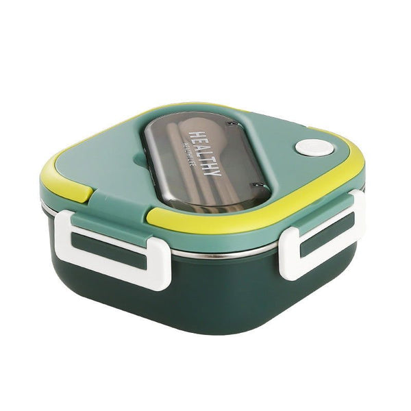 Square stainless steel primary school students 3 compartment lunch box special food grade childrens insulated lunch box office worker Bento box