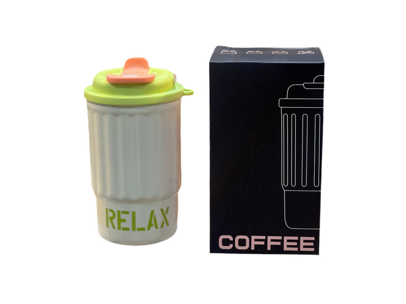 400ML DOUBLE DRINK COFFEE CUP 316 STAINLESS STEEL PORTABLE COFFEE MUG