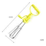 HANDLE EGG BEATER STAINLESS STEEL MANUAL WHISKER DOUBLE WHEEL