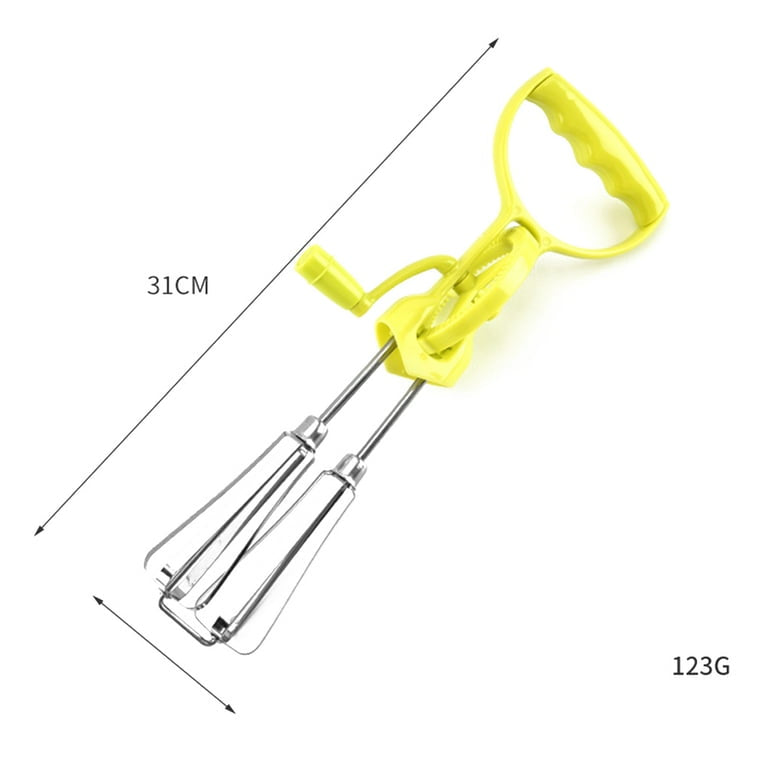 HANDLE EGG BEATER STAINLESS STEEL MANUAL WHISKER DOUBLE WHEEL