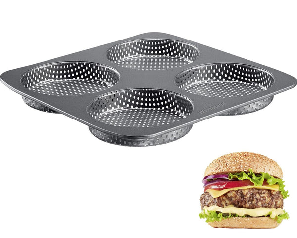 Burger Bun Hamburger Baking Mould BIG for 4 pcs