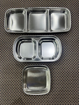 Stainless Steel Divided Sauce Plate 1 2 AND 3 CELLS