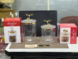 ACRYLIC AIRTIGHT JARS WITH DEER STYLE 1Pc