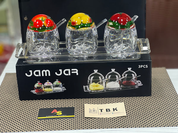 SET OF 3 HIGH QUALITY JAM JARS F1942S3