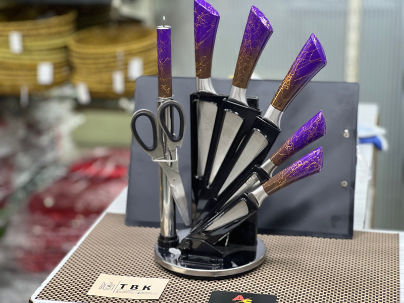 HIGH QUALITY BASS KNIFE SET PURPLE COLOR