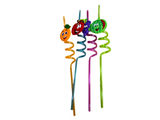 SET OF 4 REUSABLE FRUIT STYLE STRAWS