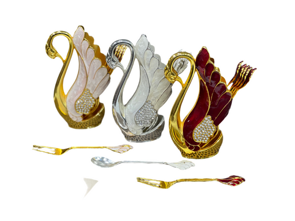 ELEGANT DESIGN SWAN FORK SET